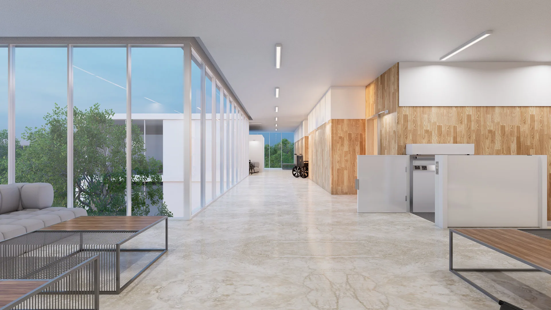 Projeto 25 — Interior comercial · Lar de idosos