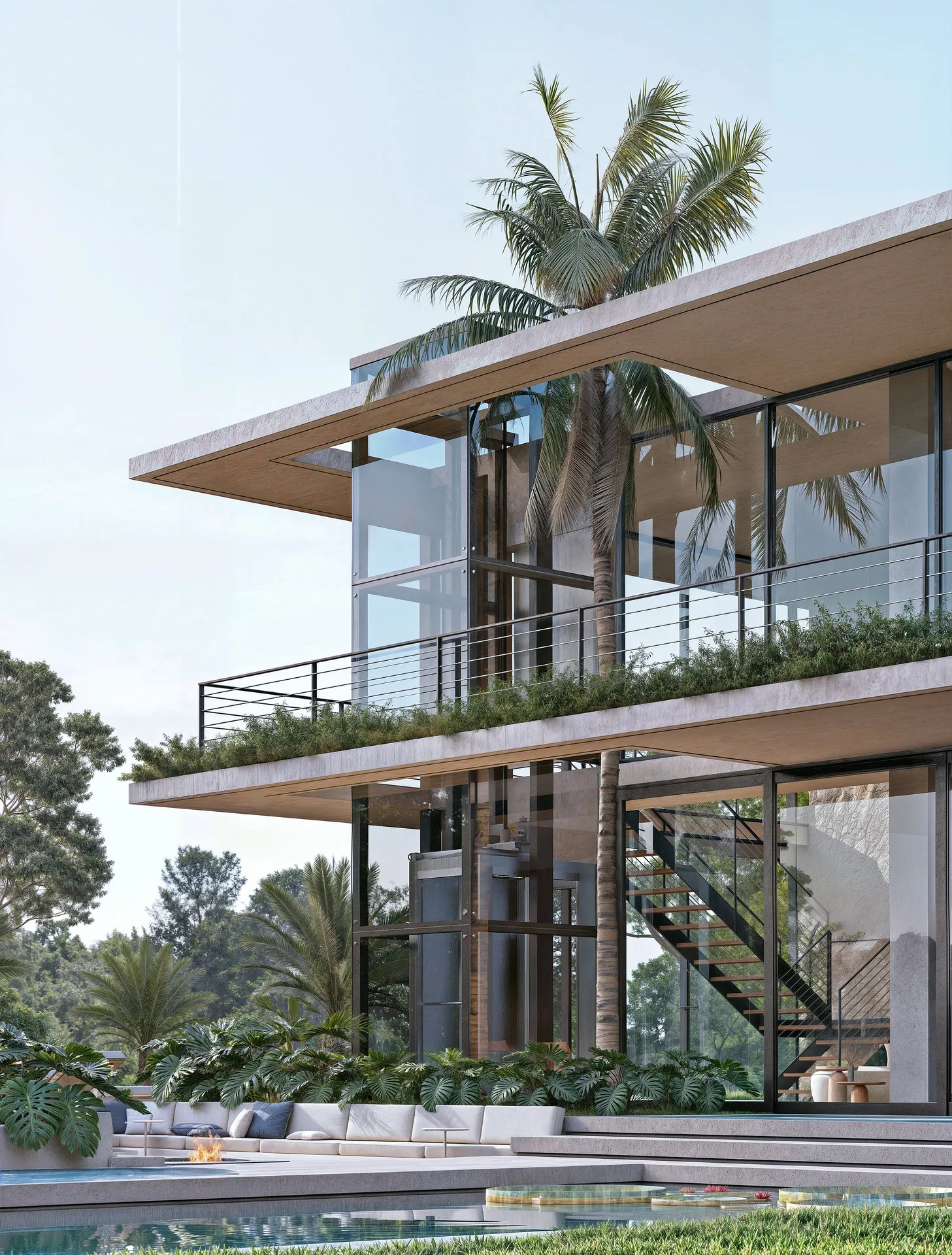 Projeto residencial Casa Cor com elevador Montele